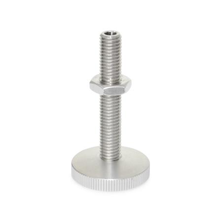 Otto Ganter Stainless Steel Levelling Feet Threaded Stem not Adjustable, GN 339